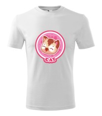 Tricou Personalizat Alb cu Pisica Dragalasa , Design Amuzant pentru Barbati