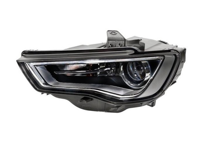 Far Audi A3 (8v), 06.2012-07.2016, Sedan, partea Stanga, bi-xenon; cu lumina timp de zi tip LED; D3S+LED+PSY24W; electric; fara bec descarcare; fara