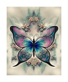 Cumpara ieftin Sticker decorativ, Fluture, Roz, 70 cm, 6353ST, Oem