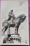 Carte postala, Cluj, Statuia lui Matei Corvin, perioada interbelica