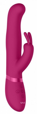 Vibrator Rabbit 3-in-1 Izara Rotating Beads Silicon Roz foto