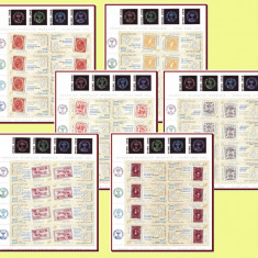 2008 Romania, EFIRO (III) 6 minicoli de 8 timbre cu vignete folio LP 1805 a MNH