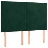 Cumpara ieftin Tablie de pat verde inchis 144x5x118/128 cm catifea