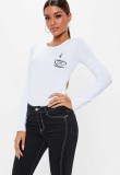 Bluza dama alba - Espresso Yourself II - M, THEICONIC