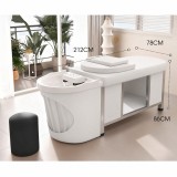 Pat Head SPA Sardinia - pat cosmetic și scafă coafură pentru salon de masaj cu abur, funcție de &icirc;ncălzire, taburete și LED