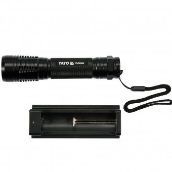 Lanterna cu acumulator, led, Yato YT-08568, XPG3 CREE 6 W, 500 lm, Li-Ion, aluminiu, IPX7 foto