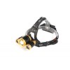 Lanterna Frontala LED KraftDele T6 + 2x Q5, Zoom 2000x, 4 Moduri, Impermeabila, Banda Ajustabila, Ideal Vanatoare