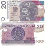 POLONIA 20 ZLOTI ZLOTYCH 2016 UNC [1] P- 184 b , Seria BX , necirculata