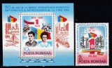 ROMANIA 1989 LP 1218 LP 1219 - 50 DE ANI DE LA ANIVERSAREA ZILEI DE 1 MAI SERIE SI COLITA MNH