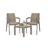 Cumpara ieftin Set mobilier de grădină pentru balcon Rosali, model cappuccino