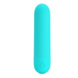 Vibratoare pentru incepatoare - Stefan Mini Vibrator Masator Turcoaz Super Puternic 10 Moduri de Vibratie Reincarcabil Rezistent la Apa