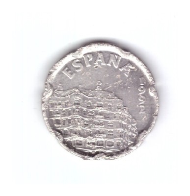 Moneda Spania 50 Pesetas 1992 Casa Mila, zgariata pe revers, curata foto