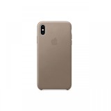 Husa Original iPhone XS Max Apple Leather Taupe (piele naturala)