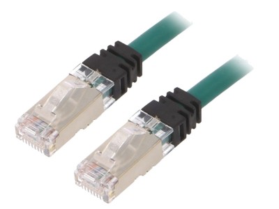 Cablu patch S/FTP Cat 6a 1m verde foto