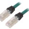 Cablu patch S/FTP Cat 6a 1m verde