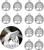 Set de 100 pandative pentru proiecte DIY Azexcy, metal, argintiu, 20 mm