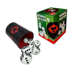 Cupa piele ECO + 6 zaruri ? CARTAMUNDI foto