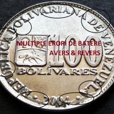 Moneda exotica 100 BOLIVARES - VENEZUELA, anul 2004 *cod 3325 = ERORI MATERIAL