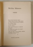 POEZII de NICHITA STANESCU , DIN COLECTIA CELE MAI FRUMOASE POEZII , 1970 * PAGINA DE TITLU PREZINTA DECUPAJE