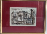 Tablou, raritate-grafica valoroasa de exceptie tus/acuarela-BUCURESTI-autor necunoscut, Peisaje, Altul