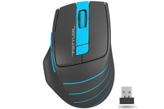 MOUSE A4tech, gaming, wireless, 2.4GHz, optic, 2000 dpi, butoane/scroll 6/1, buton selectare viteza, negru / albastru, &amp;quot;FG30 Blue&amp;quot; (timbru v