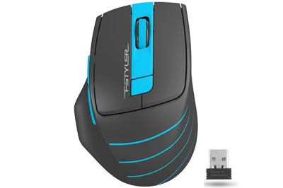 MOUSE A4tech, gaming, wireless, 2.4GHz, optic, 2000 dpi, butoane/scroll 6/1, buton selectare viteza, negru / albastru, &amp;quot;FG30 Blue&amp;quot; (timbru verde 0.18 foto