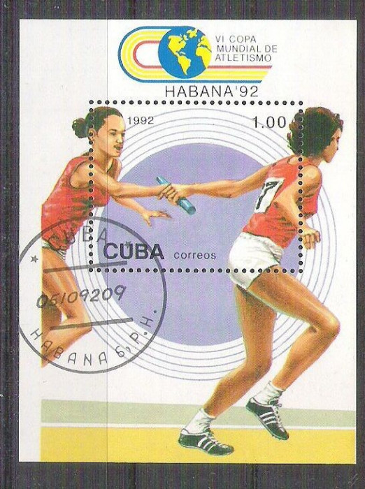 Cuba 1992 Sport, perf. sheet, used AA.044