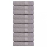 Cumpara ieftin Prosoape de duș 10 buc Gri 70x140 cm 360 g/m&sup2; 100% bumbac