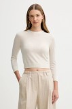 Liviana Conti pulover de l&acirc;nă culoarea bej, light, L5WA06
