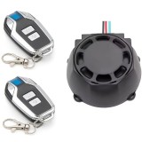 Alarma Antifurt Motocicleta Bicicleta 12V Techstar, Sirena 120-125dB, Waterproof IP55, Reincarcabila USB-C 700mAh, 2 Telecomenzi, 7 Nivele Sensibilita