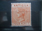 CV2 ANTIGUA,REGINA VICTORIA,COLONII BRITANICE ,NESTAMPILAT
