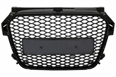 Grila Radiator Am Audi A1 8X 2010-2014 Pre Facelift RS1 Design Piano Black FGAUA18XRSB foto