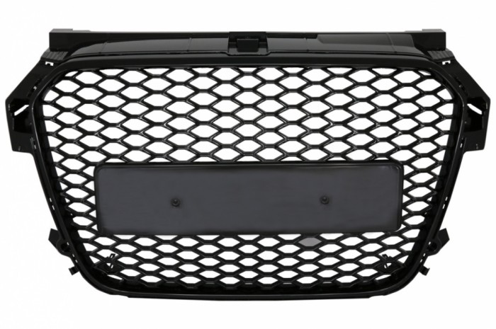 Grila Radiator Am Audi A1 8X 2010-2014 Pre Facelift RS1 Design Piano Black FGAUA18XRSB