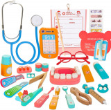 Kit Medic pentru Copii, 39 Piese Pretend Play Kit Medical Dentist cu Steth
