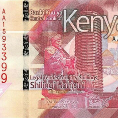 KENYA █ bancnota █ 50 Shillings █ 2019 █ P-52 █ SERIA AA █ UNC █ necirculata