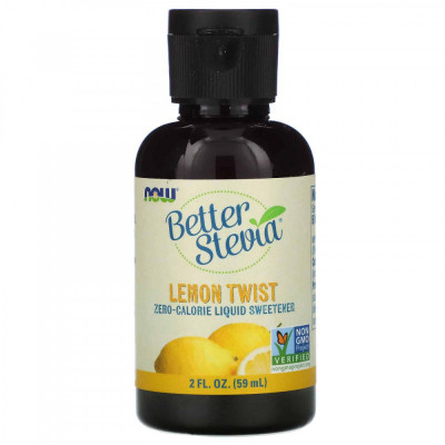 BetterStevia Liquid Lemon Twist 2, Now foods, 59ml foto