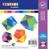 Set 500 de coli hartie pentru origami, 15*15 cm,10 culori, pentru gradinita si scoala, PLAYBOX