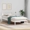 vidaXL Cadru de pat cu headboard Alb 80 x 200 cm Lemn masiv de pin 872840