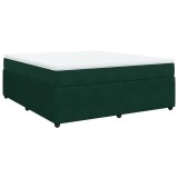 Cumpara ieftin Pat box spring cu saltea, verde inchis, 180x200 cm, catifea