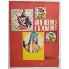GUERREIROS E SOLDADOS , SUPLEMENTO DA REVISTA MICKEY , CARTOLINE ILUSTRATE , DE COLECTIE , PENTRU COPII , ANII &#039;70 , TEXT IN LIMBA PORTUGHEZA