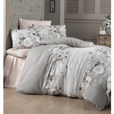 Lenjerie de pat Satin Deluxe Valentini Bianco VKD10 Hevin