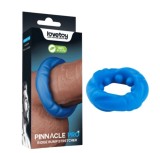 Inel de Penis Pinnacle Ridge Bump Stretcher, Silicon, Albastru