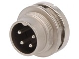 Conector M16 Soclu Tată 4 PIN 5A 300V IP65/IP67