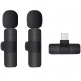 Lavaliera OEM K1, USB-C, Set 2 bucati, Neagra