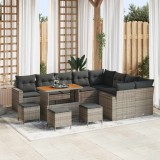 VidaXL Set de canapele pentru grădină 13 pcs Gri 110 x 55 x 71 cm
