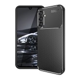 Husa pentru samsung galaxy a14 4g / a14 5g, carbonfiber, premium, black