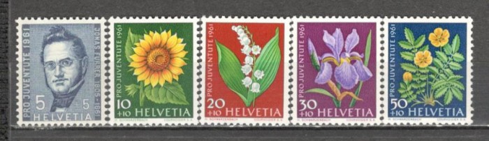 Elvetia.1961 Pro Juventute-Flori de gradina SH.43