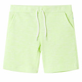Pantaloni scurti pentru copii cu snur, galben neon, 104 GartenMobel Dekor, vidaXL