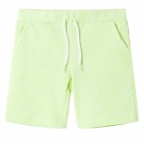 Pantaloni scurti pentru copii cu snur, galben neon, 140 GartenMobel Dekor, vidaXL