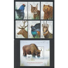 Romania 2019 - LP 2237 nestampilat - Fauna protejata - serie + colita